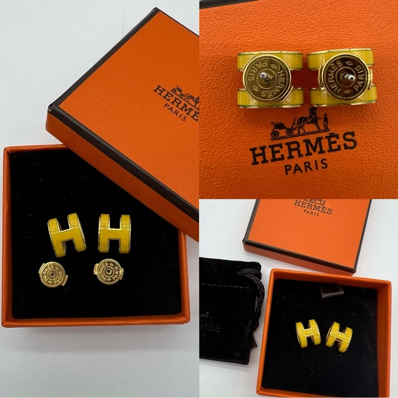 Authentic Hermes Mini Pop H earrings - Picture 2 of 15